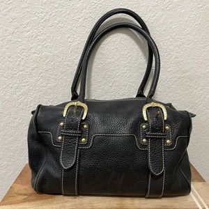 Dooney Bourke Black Pebbled Leather Handbag